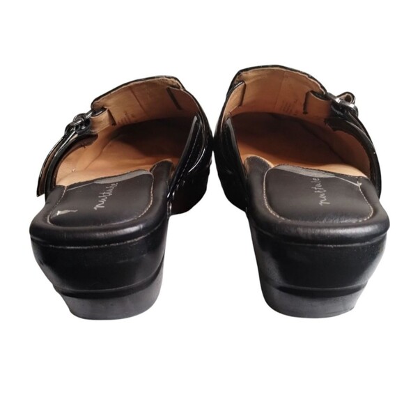 Nurture Black Patent Leather Reptile Pattern Libby Slip Clogs Size 7 US - Picture 6 of 9